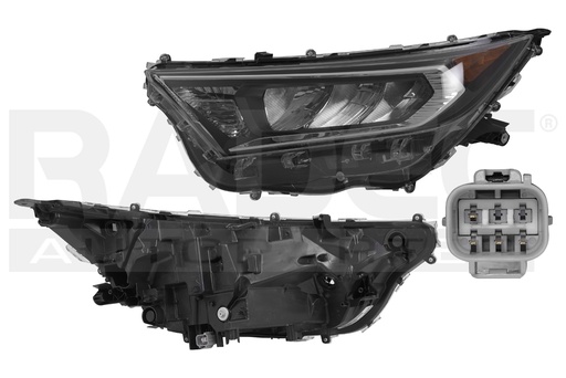[019-3011-43] FARO TY RAV 4 20-23 FILO CROMADO S/FOCO DEPO IZQ
