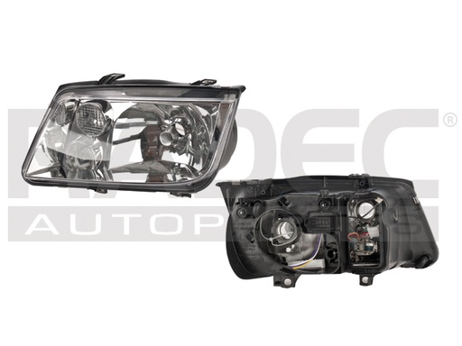 [019-3112-37] FARO VW JETTA 99-07FONDO CROMADO C/FARO NIEBLA C/CUARTO BLANCO C/FOCO DEPO IZQ
