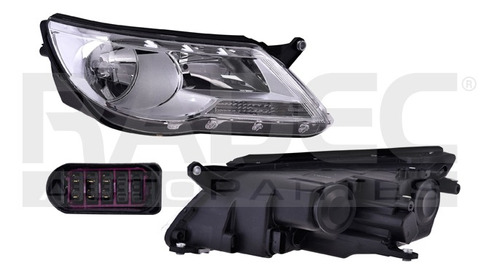 [019-3126-00] FARO VW TIGUAN 09-11 P/FOCO HALOGENO C/FOCO DEPO DER