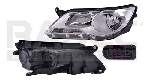 [019-3126-01] FARO VW TIGUAN 09-11 P/FOCO HALOGENO C/FOCO DEPO IZQ