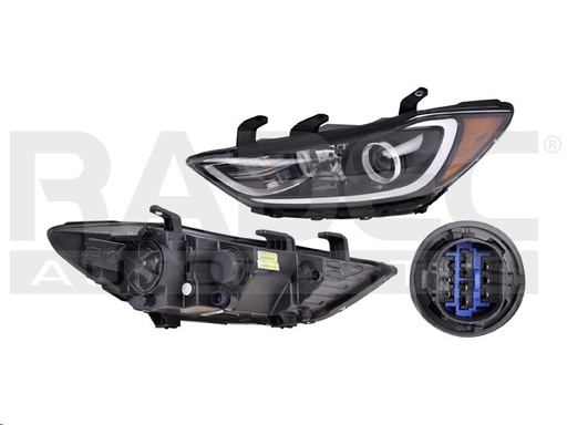 [019-3402-27] FARO HY ELANTRA 17-18 S/LUZ DE DIA C/FOCO DEPO IZQ