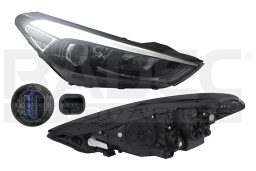 [019-3409-00] FARO HY TUCSON 16-18 ELECTRICO C/MOTOR C/LEDS S/FOCO 9 PINES DEPO DER