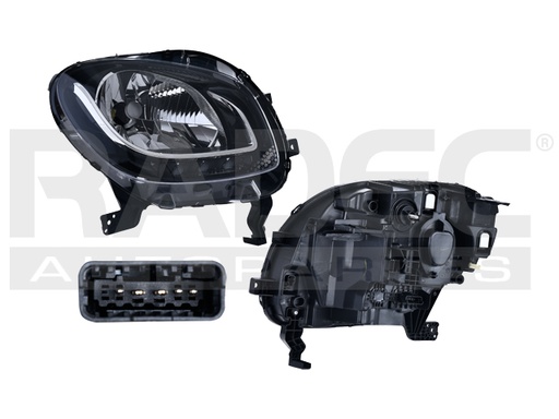 [019-4601-00] FARO SM FORTWO 16-18 P/FOCO HALOGENO C/LEDS DEPO DER