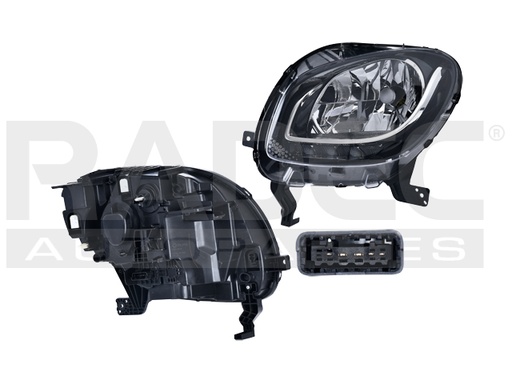 [019-4601-01] FARO SM FORTWO 16-18 P/FOCO HALOGENO C/LEDS DEPO DER
