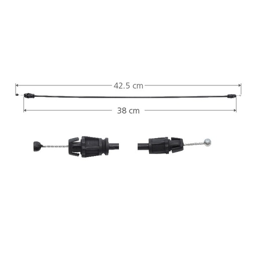 [0502-0102-00] CHICOTE CERRADURA CV PICK UP/CHEYENNE/SILVERADO  GM SIERRA 07-13  42.5CM SEGURO MANUAL CORTO PARA MANIJA EXTERIOR SIN SENSOR HUSHAN Derecho/Izquierdo Delantera  