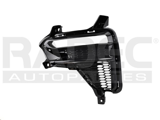 [003-3507-05] REJILLA FASCIA DELANTERA KI FORTE 19-21 C/HOYO P/FARO NEGRA BRILLANTE EX/GT LINE L4 4 CILINDROS 1.6/2.0L 4/5 PUERTAS IZQ