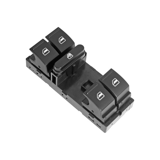 [184-70812] CONTROL ELECTRICO VW BORA 05-10/PASSAT 06-10/JETTA BICENTENARIO 11-18  ST IBIZA 09-17  VW VENTO 14-22/POLO 13-20  DE ELEVADOR 10 PINS 5 TECLAS NEGRO FILO NEGRO 12VCC MANIJAUTO Izquierdo Delantera  