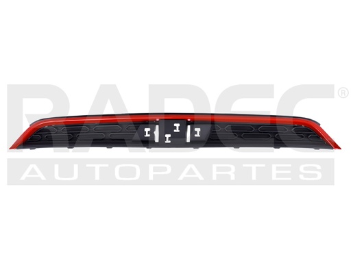 [204-0666-10] PARRILLA CV SPARK 16-18 GRIS C/MOLDURA ROJA LT