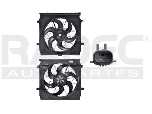 [218-1607-00] MOTOVENTILADOR JP LIBERTY 06-07 V6 3.7 LTS P/RAD SENCILLO COMPLETO 2 PINES TY