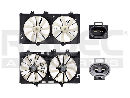 [218-3002-05] MOTOVENTILADOR TY CAMRY 12-17 L4 2.5L DOBLE COMPLETO 2 Y 2 PINES TY