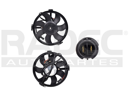 [218-3114-00] MOTOVENTILADOR VW PASSAT 98-01 L4 1.8/V6 2.8 LTS P/AA ASPAS Y MOTOR 2 PINES TY