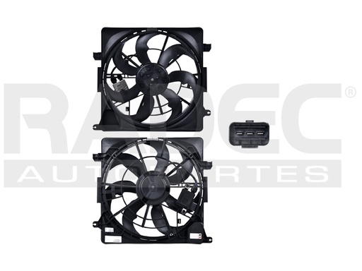 [218-3409-00] MOTOVENTILADOR HY TUCSON 16-21 L4 1.6 LTS 2WD P/RAD C/CONTROL SENCILLO COMPLETO 3 PINES TY