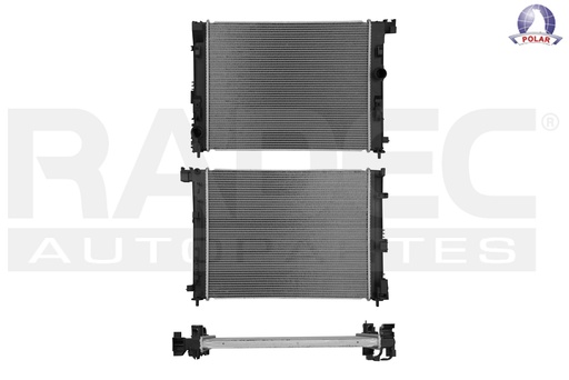 [220-2351-00] RADIADOR NS KICKS 17-23/VERSA 20-22 L4 1.6 LTS AUT C/AA 20X16X26MM ALUM SOLD POLAR