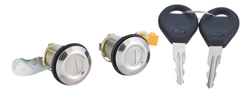 [224-2321-00] CILINDRO PARA PUERTA NS TSURU II 88-91  JUEGO METAL CROMADO TIPO ORIGINAL    