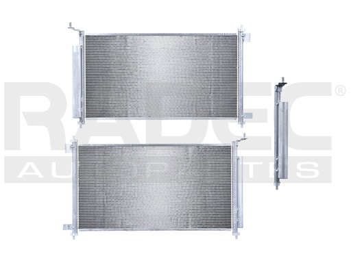 [228-2318-00] CONDENSADOR NS TIIDA 07-18 L4 1.6, 1.8 LTS AUT/STD C/SECADOR 24 2/5X13 1/3X16MM ALUM SOLD POLAR