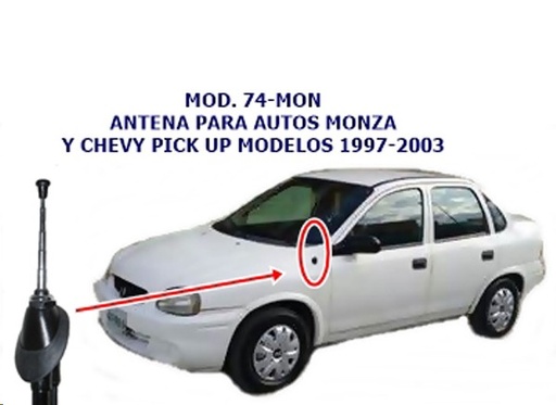 [ANTE16001] ANTENA AUTO CV CHEVY / MONZA/ CV CHEVY P