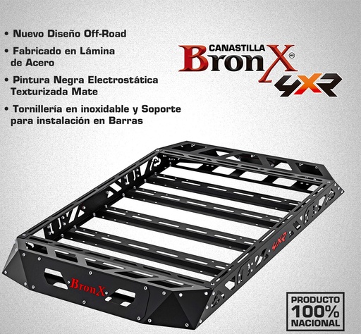 [CBXP4XR1] CANASTILLA BRONX NEGRO TEXTURIZADO