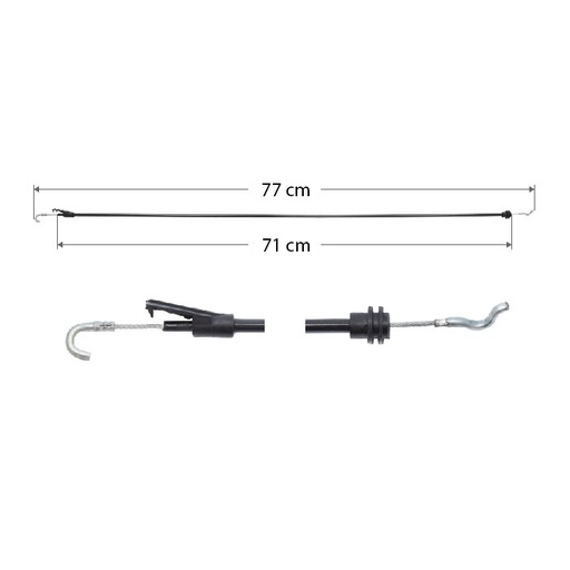 [CHIM88003] CHICOTE CERRADURA ST IBIZA 01-09  2 PUERTAS 77 CM Derecho/Izquierdo Delantera  