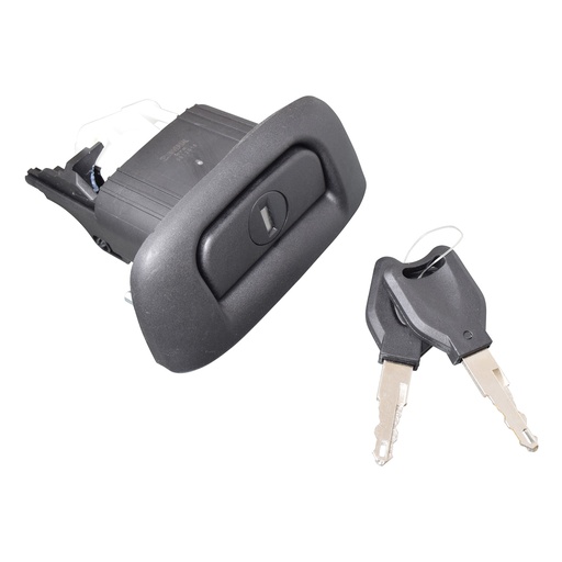 [CILC52001] CILINDRO PARA CAJUELA NS PLATINA 02-10  CON LLAVE 1 PIEZA PLASTICO CORRUGADA NEGRA MANIJAUTO    