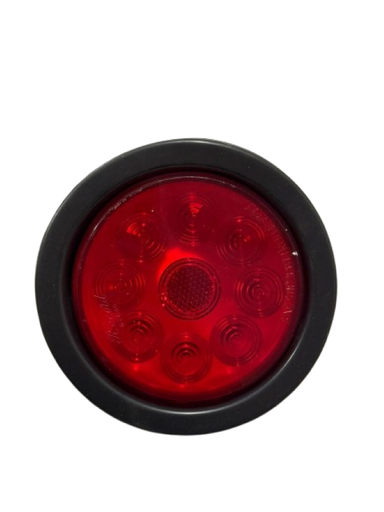 [009-P095-R] PLAFON EMBUTIDO HULE C/SOQUET 4 ROJO ***