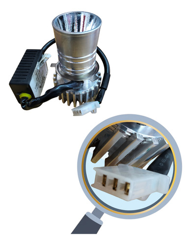 [FH4XM01] FOCO MOTO TIPO H4 CON 3 PINES LED 20W CON VENTILADOR Y DRIVER