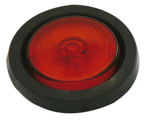 [009-P2071LR] PLAFON 2 1 LED DE GOMA ROJO