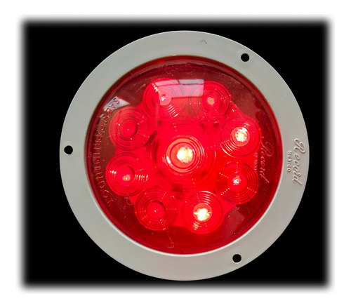 [009-P246-R] PLAFON FIJAR 4" GRIS 10 LEDS MOV ROJO
