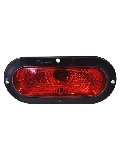 [009-P356-R] PLAFON EMBUTIDO OVALADO DIAMANTE 19.5X9 CM ROJO
