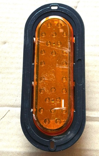 [P098PAAN24L] PLAFON OVALADO AMBAR NEGRO 24 LED