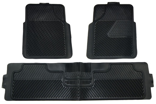[TAPP318N] TAPETE MERCURIO VINYPLUS 318 PISO NEGRO 3 PIEZAS