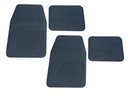 [TAPP381ZC1] TAPETE MERCURIO NEGRO GENERICO 4PZ DISEÑO A CUADROS