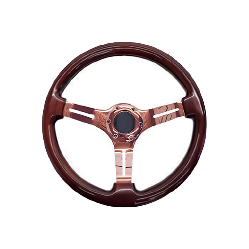 [VM004A] VOLANTE BRONX MADERA ORO OSCURO UNIV