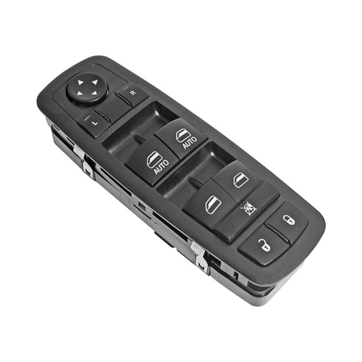 [222-0906-01] CONTROL ELECTRICO DG CHARGER 11-17  CR 300C 13-14  DG RAM 09-17/NITRO 07-12/JOURNEY 12-16  DE ELEVADOR 11 PINS 7 TECLAS NEGRO CON CONTROL PARA ESPEJO 12VCC MANIJAUTO    
