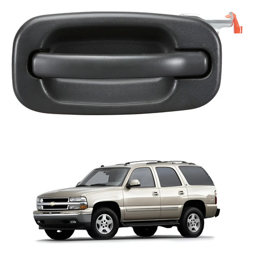 [012-0603-03] MANIJA EXTERIOR CV SILVERADO 99-06/SUBURBAN/TAHOE/SONORA 00-06/AVALANCHE 02-06  GM SIERRA 99-06/YUKON 00-06  CV CHEYENNE 99-06  CORRUGADA NEGRA PLASTICO HUSHAN Izquierdo Trasera  