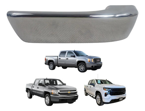 [012-0639-24] MANIJA INTERIOR CV CHEYENNE/SILVERADO  GM SIERRA  CV PICK UP 07-13  SIN BASE CROMO PLASTICO HUSHAN Derecho Delantera/Trasera  
