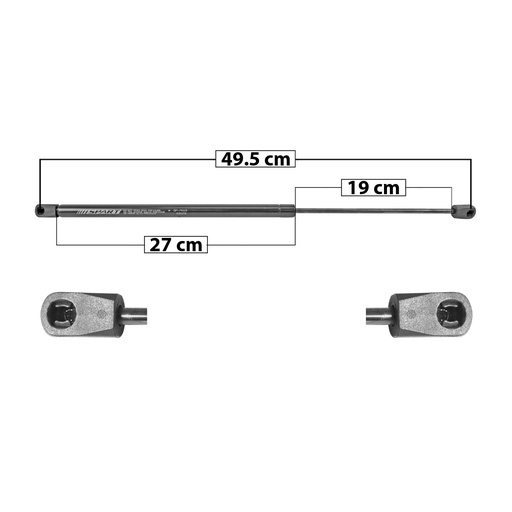 [004-0642-03] AMORTIGUADOR VIDRIO TRASERO CV SUBURBAN/TAHOE  GM YUKON/YUKON XL  CD ESCALADE ESV 15-20  49.5 27 19 180 40.47 18.36 120 26.98 12.24 SPART 7619 Derecho/Izquierdo   