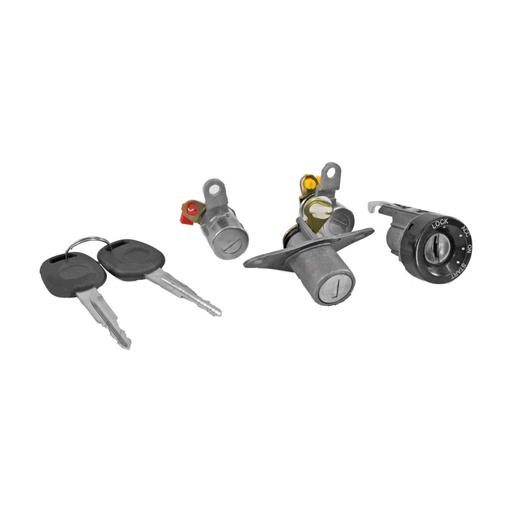 [71465] SET DE CILINDROS CV MATIZ  PT MATIZ G2 06-12  CON LLAVE PUERTA/CAJUELA/ENCENDIDO METAL CROMO 12VCC MANIJAUTO    