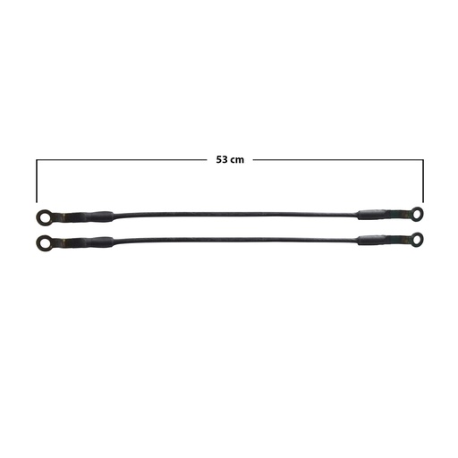 [001-0687-00] CABLES DE TAPA CV SSR 03-06  JUEGO 53 CM HUSHAN    