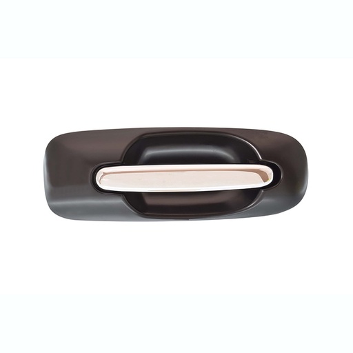 [012-0718-16] MANIJA EXTERIOR CR VOYAGER/TOWN & COUNTRY  DG CARAVAN 01-07  SIN HOYO PARA LLAVE LISA PARA PINTAR NEGRA/CROMO PLASTICO HUSHAN Derecho Delantera  