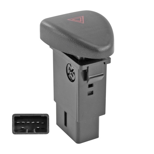 [71087] BOTON DE INTERMITENTES DG ATOS 00-10  8 PINS 1 TECLA NEGRO 12VCC MANIJAUTO    