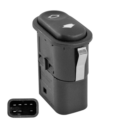 [222-1203-00] CONTROL ELECTRICO FD CONTOUR 96-00  MR MYSTIQUE 95-00  DE ELEVADOR 7 PIN 1 TECLA NEGRO 12VCC MANIJAUTO    