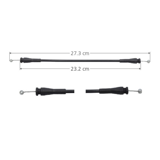 [001-1207-04] CHICOTE CERRADURA FD ECONOLINE 92-08  27.3 CM HUSHAN   Puerta corrediza 