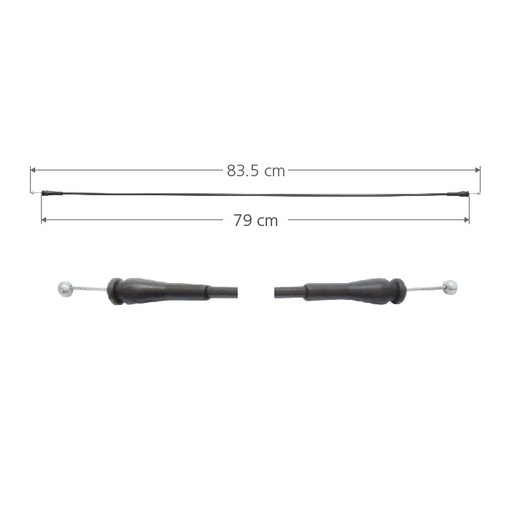 [001-1207-03] CHICOTE CERRADURA FD ECONOLINE 92-08  83.5CM LARGO HUSHAN Izquierdo Trasera Puerta lateral abatible 