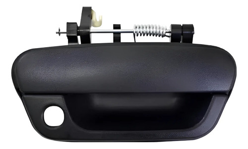 [012-0666-04] MANIJA EXTERIOR CV SPARK 11-17/BEAT HATCHBACK/SEDAN 17-20  CON HOYO PARA LLAVE LISA PARA PINTAR NEGRA PLASTICO HUSHAN Derecho Delantera  
