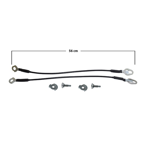 [001-1232-08] CABLES DE TAPA FD SUPER DUTY 08-12  JUEGO 56.5 CM HUSHAN    