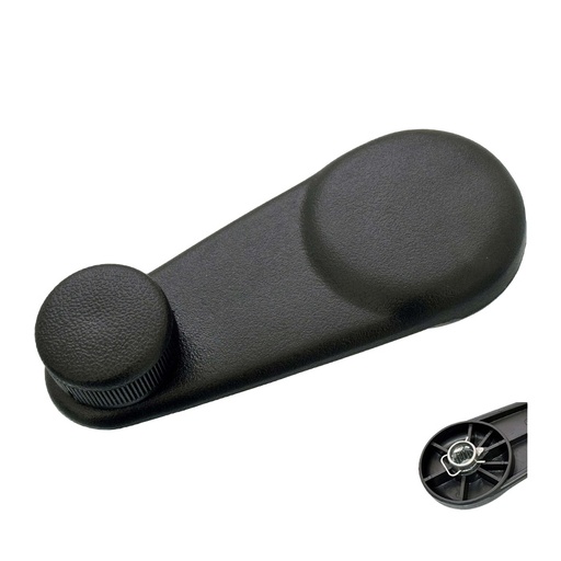[012-0669-03] MANIJA DE ELEVAR CV GEO METRO 95-01  SZ SWIFT 89-01  BASE DE ZINC PERILLA NEGRA PLASTICO NEGRO HUSHAN    