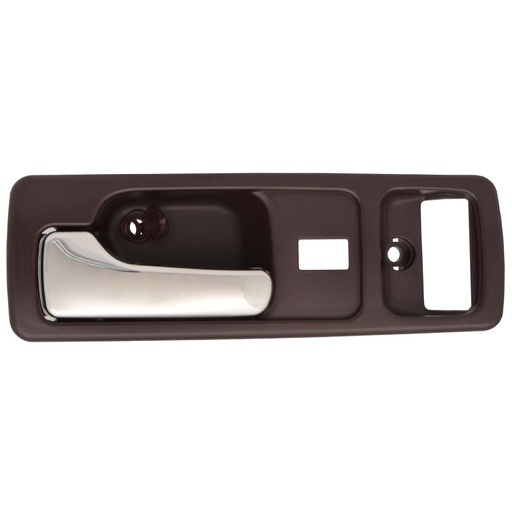 [012-1301-E3] MANIJA INTERIOR HD ACCORD 2P COUPE 90-93  CON HOYO PARA SEGURO SEGURO ELECTRICO CAFE/CROMADO PLASTICO HUSHAN Izquierdo Delantera  