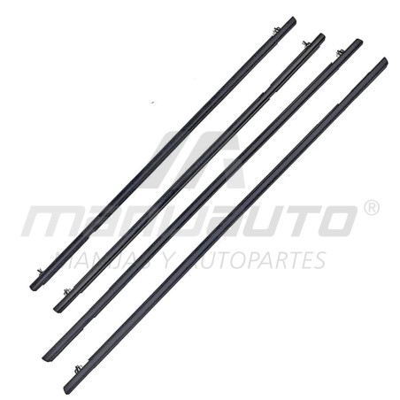 [75621] MOLDURA BOTAGUA HD CIVIC 4P SEDAN 06-11  JUEGO 4 PIEZAS NEGRA Derecho/Izquierdo Delantera/Trasera  