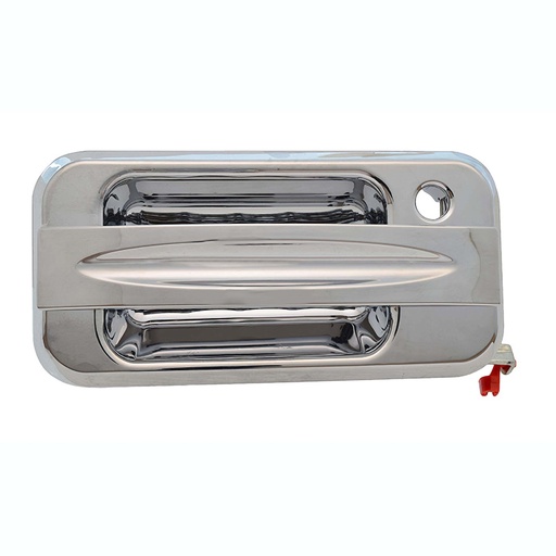 [012-3302-02] MANIJA EXTERIOR HM H2 SUT/SUV 03-09  CON HOYO PARA LLAVE CROMADA PLASTICO HUSHAN Derecho Delantera  