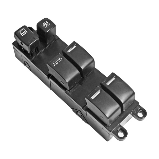 [222-2324-00] CONTROL ELECTRICO NS X-TRAIL 02-07/MAXIMA 00-03/FRONTIER 01-04/NP300 08-15/D22 08-14  DE ELEVADOR 19 PINS 6 TECLAS NEGRO 12VCC MANIJAUTO Izquierdo Delantera  